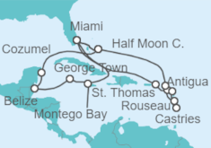 Itinerario del Crucero Descubre el Caribe - Holland America Line