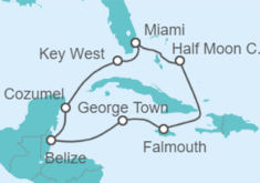 Itinerario del Crucero Caribe Occidental - Holland America Line