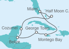 Itinerario del Crucero Caribe Occidental - Holland America Line