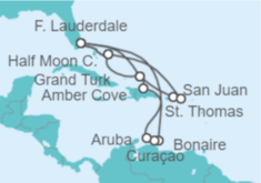 Itinerario del Crucero Bahamas, Curaçao, Aruba, República Dominicana - Holland America Line