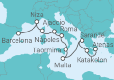 Itinerario del Crucero Romance del Mediterráneo - Holland America Line