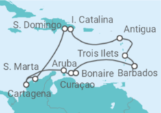 Itinerario del Crucero Curaçao, Aruba, Colombia, República Dominicana - Seabourn