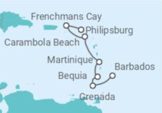 Itinerario del Crucero Martinica, San Vicente e Islas Granadinas - Seabourn