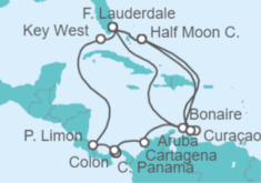 Itinerario del Crucero Canal de Panamá y Caribe Sur - Holland America Line