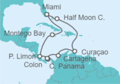 Itinerario del Crucero Caribe Sur - Holland America Line