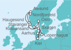 Itinerario del Crucero Noruega, Dinamarca y Alemania - AIDA