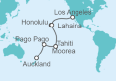 Itinerario del Crucero Samoa Americana y Polinesia Francesa - Princess Cruises