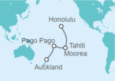 Itinerario del Crucero Travesía por Hawai, Tahití y el Pacífico Sur - Princess Cruises