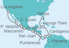 Itinerario del Crucero Canal de Panamá: México y Costa Rica - NCL Norwegian Cruise Line
