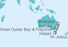 Itinerario del Crucero Tasmania - Princess Cruises