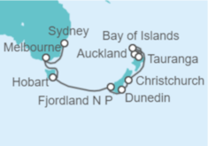 Itinerario del Crucero Nueva Zelanda y Australia - Princess Cruises