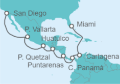Itinerario del Crucero Cana de Panamá - Holland America Line