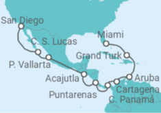 Itinerario del Crucero Desde Fort Lauderdale (Miami) a San Diego (EEUU) - Holland America Line