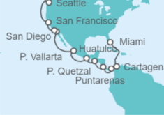 Itinerario del Crucero Desde Fort Lauderdale (Miami) a Seattle (Washington) - Holland America Line