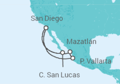 Itinerario del Crucero México - Holland America Line