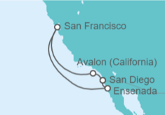 Itinerario del Crucero Costa Clasica de California - Holland America Line