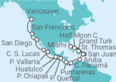 Itinerario del Crucero Desde Vancouver (Canadá) a Fort Lauderdale (Miami) - Holland America Line