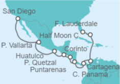 Itinerario del Crucero Desde San Diego (EEUU) a Fort Lauderdale (Miami) - Holland America Line