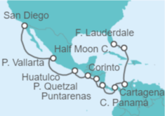 Itinerario del Crucero Desde San Diego a Miami - Holland America Line