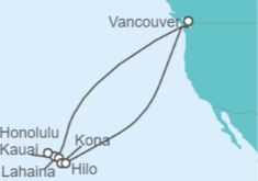 Itinerario del Crucero Círculo Hawaiano - Holland America Line