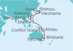 Itinerario del Crucero Sudeste Asiático y Australia - Princess Cruises
