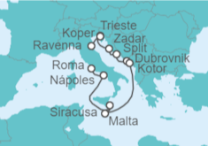 Itinerario del Crucero Desde Ravenna (Italia) a Civitavecchia (Roma) - Royal Caribbean