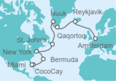 Itinerario del Crucero Desde Amsterdam (Holanda) a Miami (EEUU) - Royal Caribbean