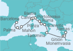 Itinerario del Crucero Desde Barcelona a Piran - WindStar Cruises