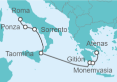 Itinerario del Crucero Italia, Grecia - WindStar Cruises
