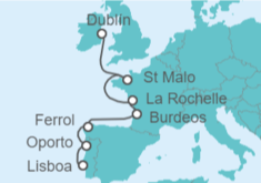 Itinerario del Crucero Portugal, España, Francia - WindStar Cruises