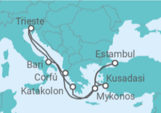 Itinerario del Crucero Grecia, Italia, Turquía - Stay & Cruise - MSC Cruceros
