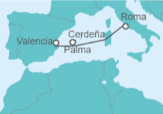 Itinerario del Crucero España - Costa Cruceros