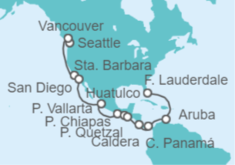 Itinerario del Crucero Canal de Panamá - Holland America Line