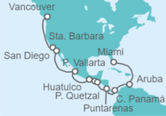 Itinerario del Crucero Desde Vancouver (Canadá) a Fort Lauderdale (Miami) - Holland America Line