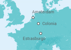 Itinerario del Crucero Navidad por el Rin de Estrasburgo a Ámsterdam  - CroisiEurope