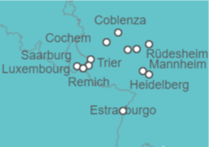 Itinerario del Crucero 5 ríos: Rin, Neckar, Meno, Mosela y Sarre  - CroisiEurope