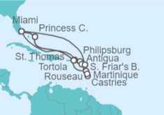 Itinerario del Crucero Caribe Oriental - Princess Cruises