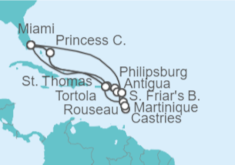 Itinerario del Crucero Explorador del Caribe Oriental - Princess Cruises