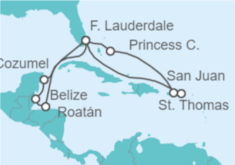 Itinerario del Crucero Caribe al completo - Princess Cruises