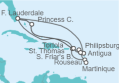 Itinerario del Crucero Experiencia Caribeña - Princess Cruises