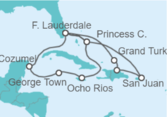 Itinerario del Crucero Caribe oriental y occidental - Princess Cruises