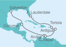 Itinerario del Crucero Caribe Insular - Princess Cruises