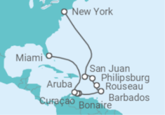 Itinerario del Crucero Caribe Sur - Princess Cruises