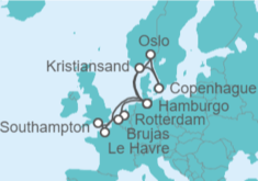 Itinerario del Crucero Norte de Europa y Escandinavia - AIDA