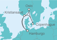 Itinerario del Crucero Dinamarca y Noruega - AIDA