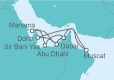 Itinerario del Crucero Oriente Medio al completo II - AIDA