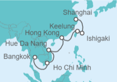 Itinerario del Crucero Sudeste asiático - AIDA
