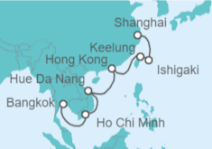 Itinerario del Crucero Tailandia, Vietnam, China, Taiwán, Japón - AIDA