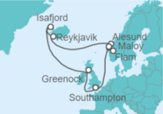 Itinerario del Crucero Reino Unido, Islandia, Noruega - MSC Cruceros