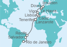Itinerario del Crucero Desde Brasil a Holanda - Costa Cruceros